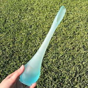 Viking Blue Frosted Swing Vase